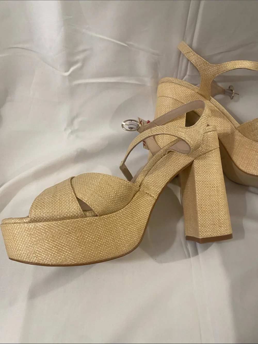 NWT Tuckernuck Pippa raffia platform sandals espadrilles size 10.5